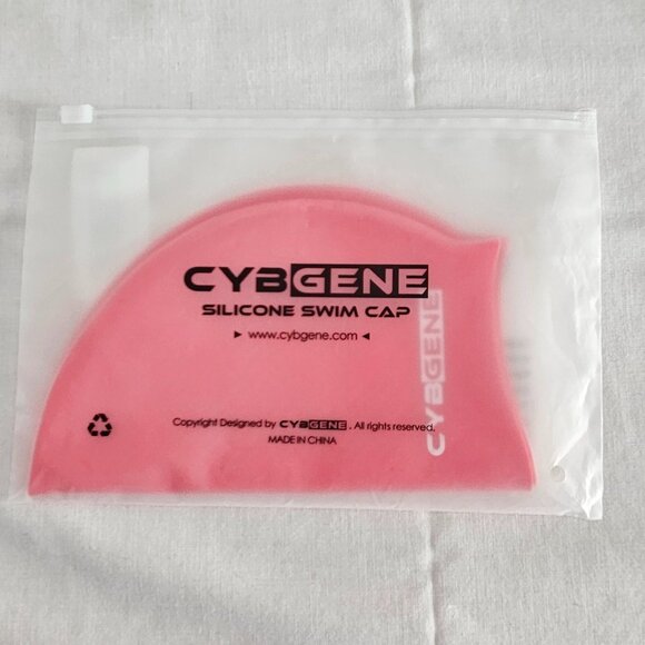 CybGene Swim Cap - Silicone - Size Large - Coral - New Never Used - Picture 3 of 4
